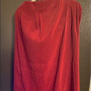 ‘TS’ Long Burgundy Moleskin Skirt (Plus)